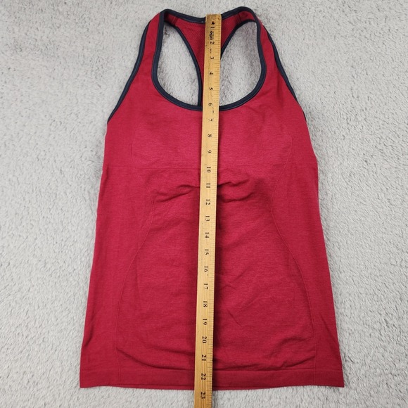 Lululemon Tank Top Womens Sz 8 Magenta Racerback Seamless Athletic Yoga Gym - Picture 4 of 13